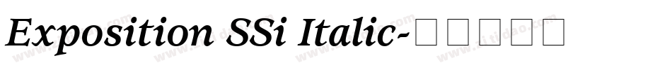 Exposition SSi Italic字体转换